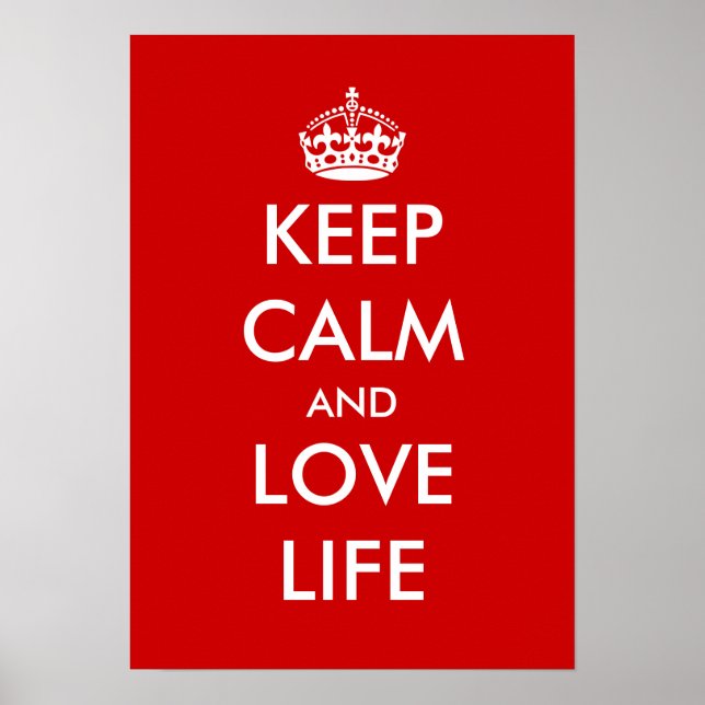 Keep calm and love life | Poster (Front)