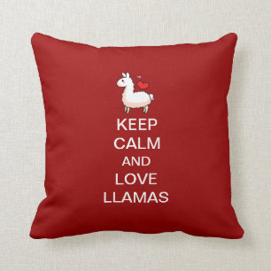 Keep Calm and Love Llamas Cushion