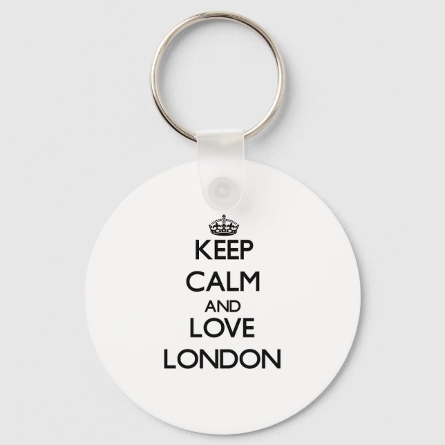 Keep Calm and Love London Key Ring (Front)