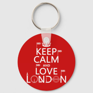 Keep Calm and Love London Key Ring