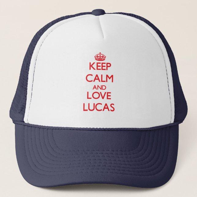 Keep calm and love Lucas Trucker Hat (Front)