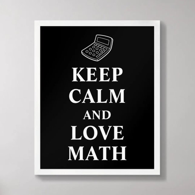Keep Calm and Love Math Typography Poster (Creator Uploaded)