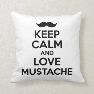 Keep Calm and Love Moustache Cushion