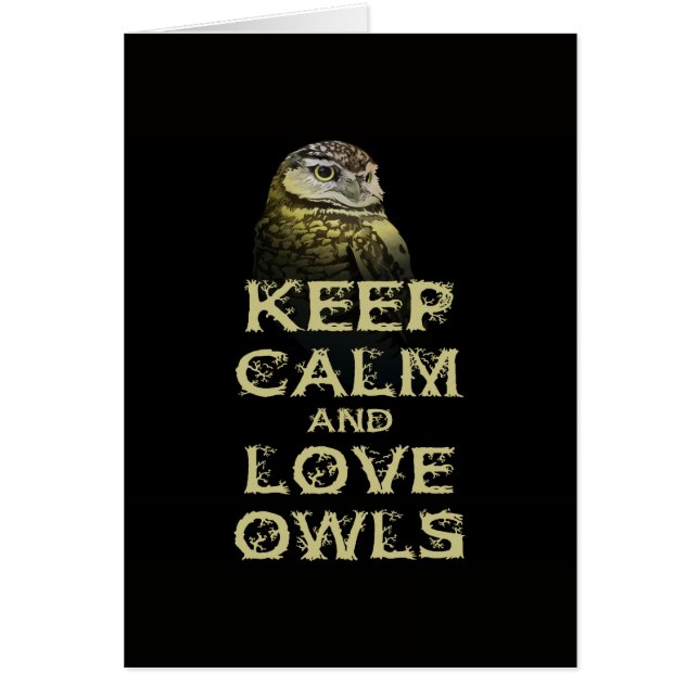 Keep Calm and Love Owls Original Owl Gift Stuff (Front)