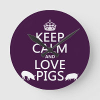 Keep Calm and Love Pigs (all colours)