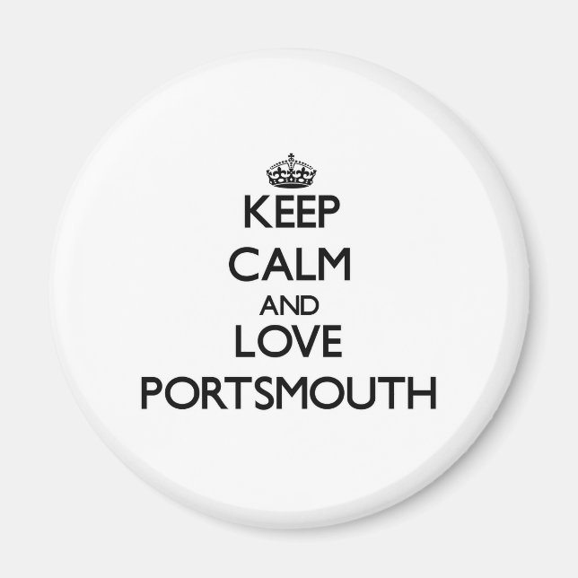 Keep Calm and love Portsmouth Magnet (Front)