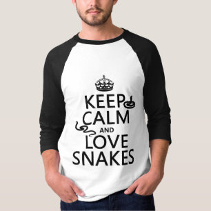 Keep Calm and Love Snakes (all colours) T-Shirt