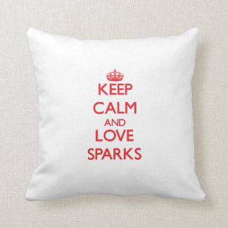 Keep calm and love Sparks Cushion