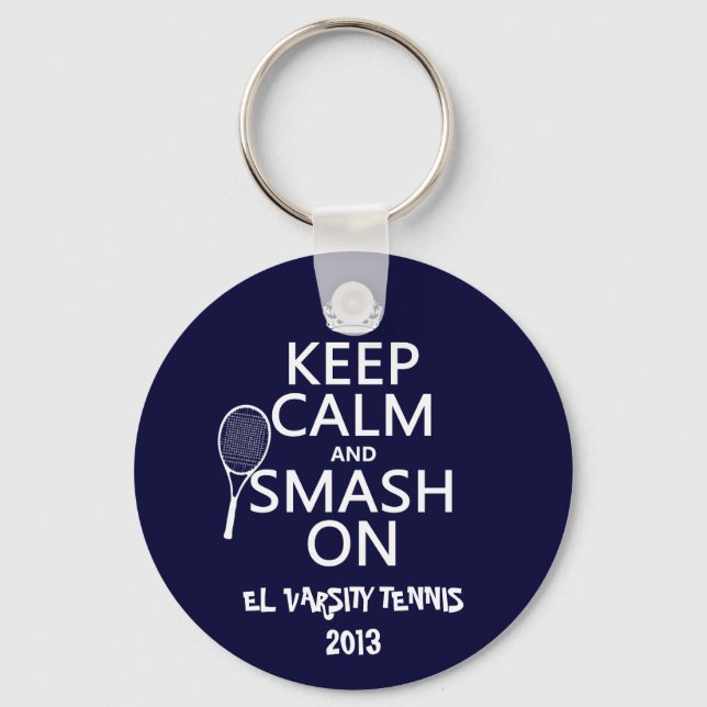Keep Calm and Love Tennis Key Ring (Front)
