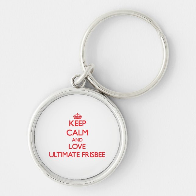 Keep calm and love Ultimate Frisbee Key Ring (Front)