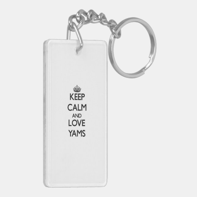 Keep calm and love Yams Key Ring (Back Left)