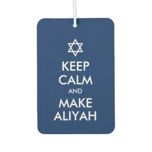 Keep Calm And Make Aliyah Car Air Freshener