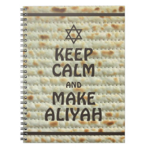 Keep Calm And Make Aliyah - Matzah Spiral Notebook