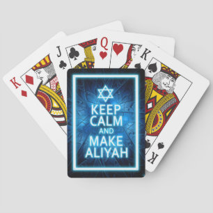 Keep Calm And Make Aliyah Playing Cards