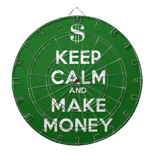 Keep Calm and Make Money Dartboard (Front)