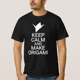 Keep Calm And Make Origami Paper Folding Japanese  T-Shirt