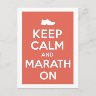 Keep Calm and Marathon Postcard