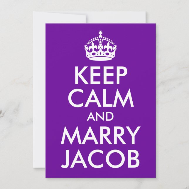 Keep Calm and Marry Jacob (Front)