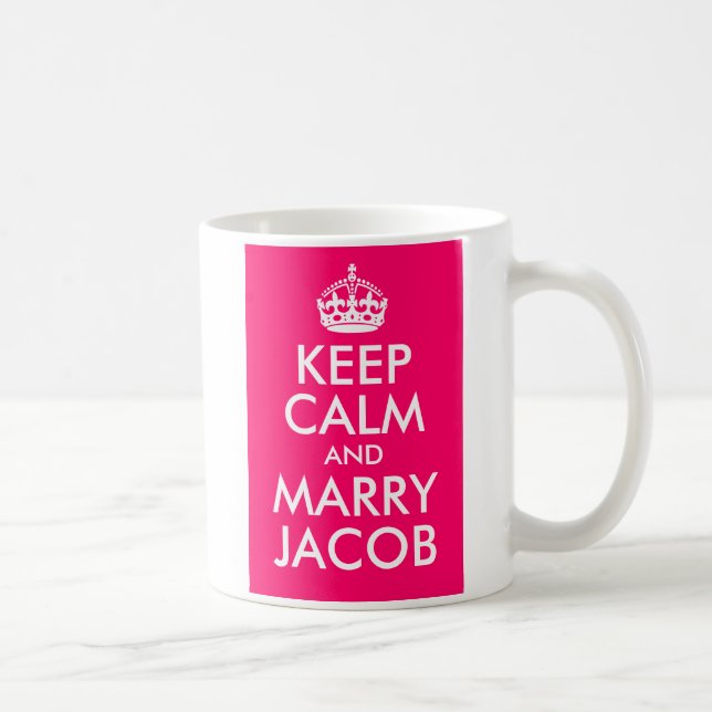 Keep Calm and Marry Jacob Coffee Mug (Right)
