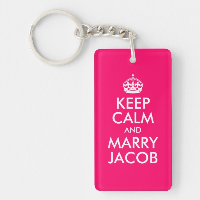 Keep Calm and Marry Jacob Key Ring (Front)