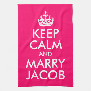 Keep Calm and Marry Jacob Tea Towel