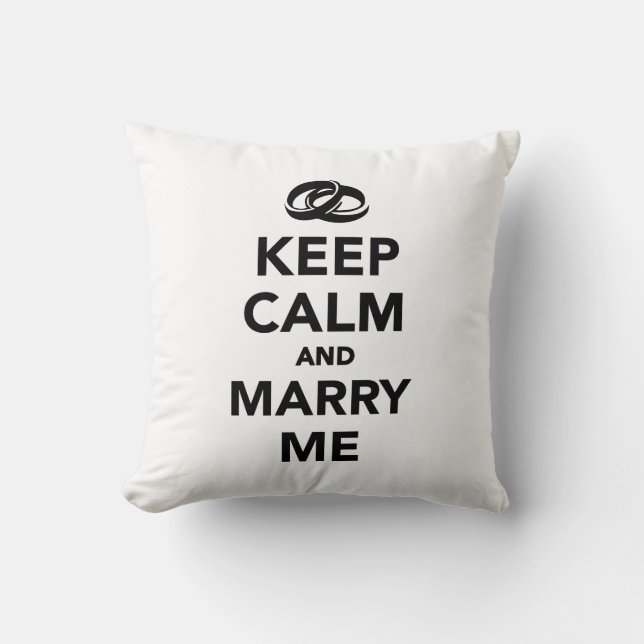Keep calm and marry me cushion (Front)