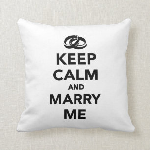 Keep calm and marry me cushion