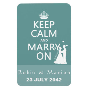 Keep Calm and Marry On - Bride and Groom Magnet