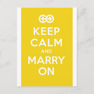 Keep Calm And Marry On Postcard