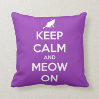 Keep Calm and Meow On Purple