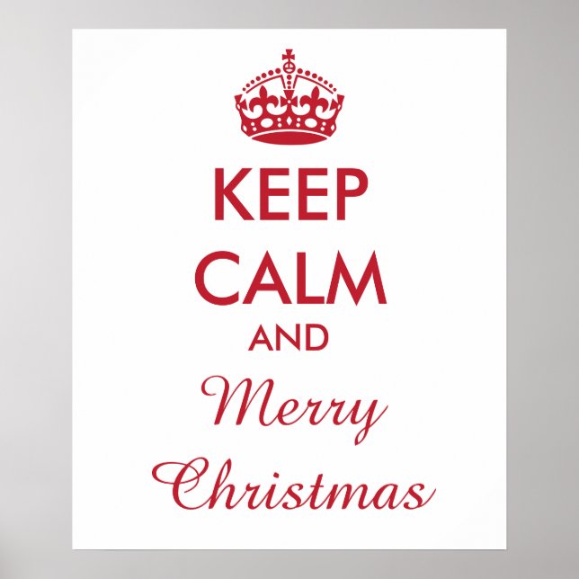 KEEP CALM and MERRY CHRISTMAS - Change background Poster (Front)