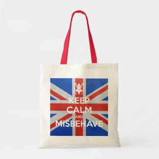 Keep Calm and Misbehave Tote Bag
