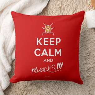 Keep Calm and muackS!!! Red&White Cushion