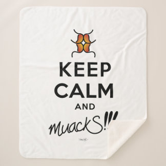 Keep Calm and muackS!!! Sherpa Blanket