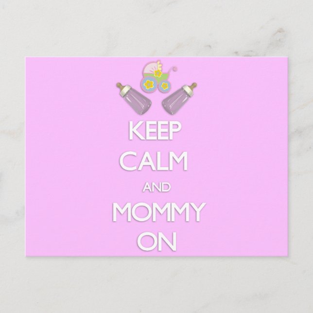 Keep Calm and Mummy On Postcard (Front)