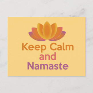 Keep Calm and Namaste - Zen, Yoga, Relax Postcard