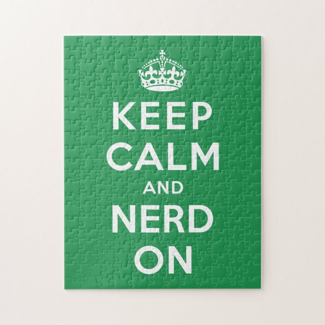 Keep Calm and Nerd On Jigsaw Puzzle (Vertical)