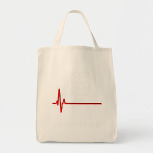 Keep Calm And Ok Not That Calm Funny Medical Ecg E Tote Bag