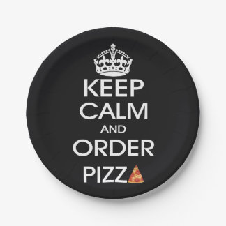 Keep Calm And Order Pizza Paper Plate