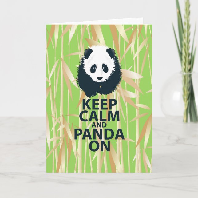Keep Calm and Panda On Original Design Print Gift Card (Front)