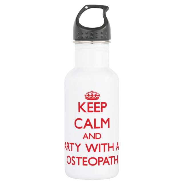 Keep Calm and Party With an Osteopath 532 Ml Water Bottle (Front)
