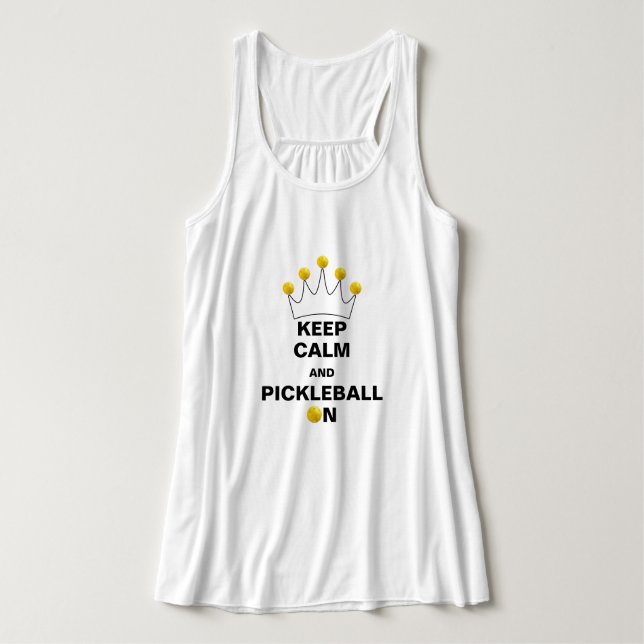 Keep Calm and Pickleball On, Pickleball Crown Singlet (Design Front)