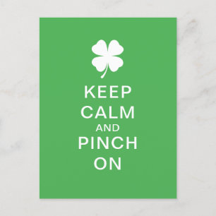 Keep Calm and Pinch On Personalised Postcard