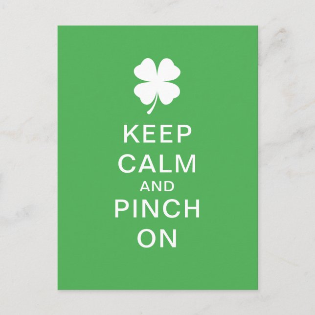 Keep Calm and Pinch On Personalised Postcard (Front)