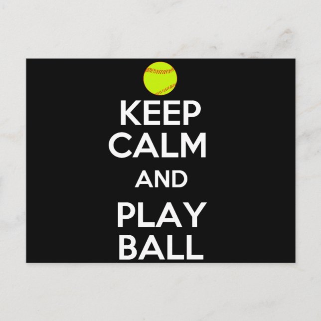 Keep Calm and Play Ball! Postcard (Front)