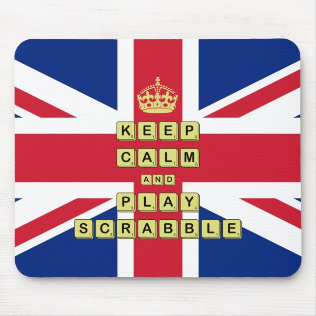 Keep Calm And Play Board Games Mouse Pad (Front)