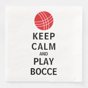 Keep Calm and Play Bocce Napkin