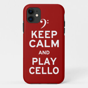 Keep Calm and Play Cello Case-Mate iPhone Case