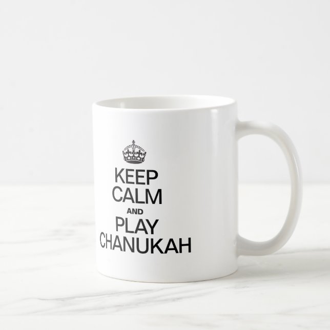 KEEP CALM AND PLAY CHANUKAH COFFEE MUG (Right)