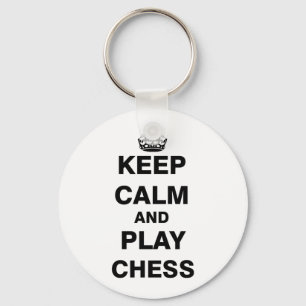 Keep Calm and Play Chess Key Ring